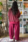 Sunday Morning Chill Sweatshirt Burgundy & Chocolate